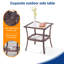 Ensemble de patio 7 pièces en rotin, fauteuil en osier résistant aux intempéries avec coussin amovible et structure robuste-2222066-2222065