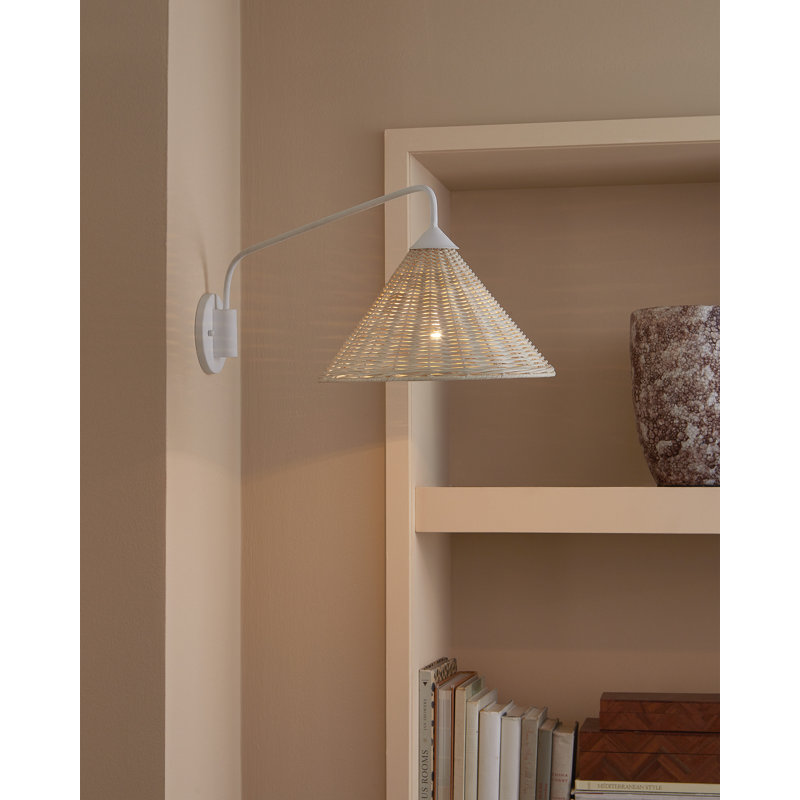 Basket Plug-in Swing Arm Sconce