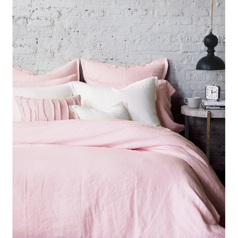 Shiloh Linen Duvet Cover, Petal, Full Duvet Cover
