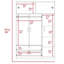 Armoire rectangulaire 2 tiroirs Kingswood