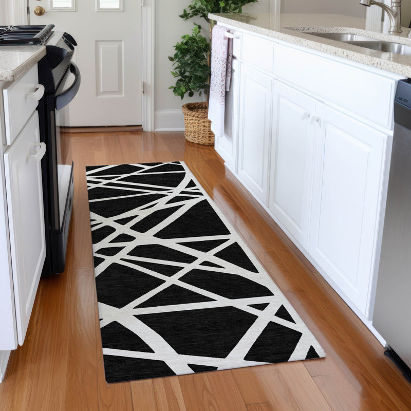 Premium Machine Washable Cossette AMF1040 Geometric Rug, Runner 2'3" x 7'6"