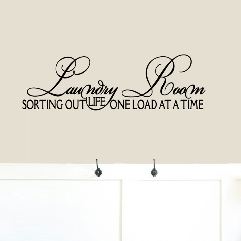 Text & Numbers Non-Wall Damaging Wall Decal, Black