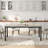 Industrial Dining Table, Wooden Long Dinner Table With Sturdy Metal Legs-425833454-425833452