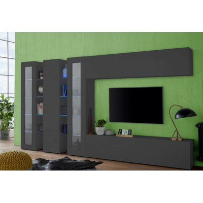 Camreigh Unfinished Entertainment Centre with Fireplace Included