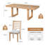 Ensemble de table de salle à manger extensible 5 pièces, table de ferme avec rallonge 18 ", table de cuisine rustique en bois 78" et chaises rembourrées 4 pièces, ensemble de table de salle à manger extensible-131983114-131983117-131983119-131983120