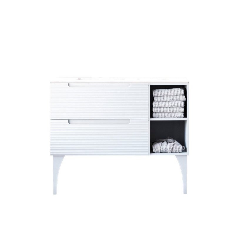 Ensemble de meuble-lavabo simple 46 po Arleni, Neige