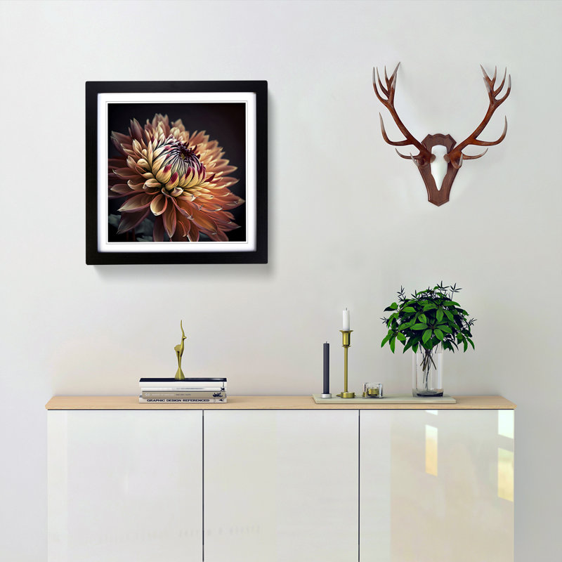 Single Picture Frame Print on Wood, Black