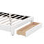Lit plateforme tapissier grand avec table de chevet Andam Teddy-381802690