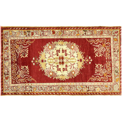 One-of-a-Kind 2'11" X 5'1" 1960s Wool Area Rug in