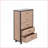 Chests &amp; Wardrobes, Industrial 5-Drawer Chest with Caster Wheels, Weathered Light Oak | Light Oak | MDF, Synthetic Wood