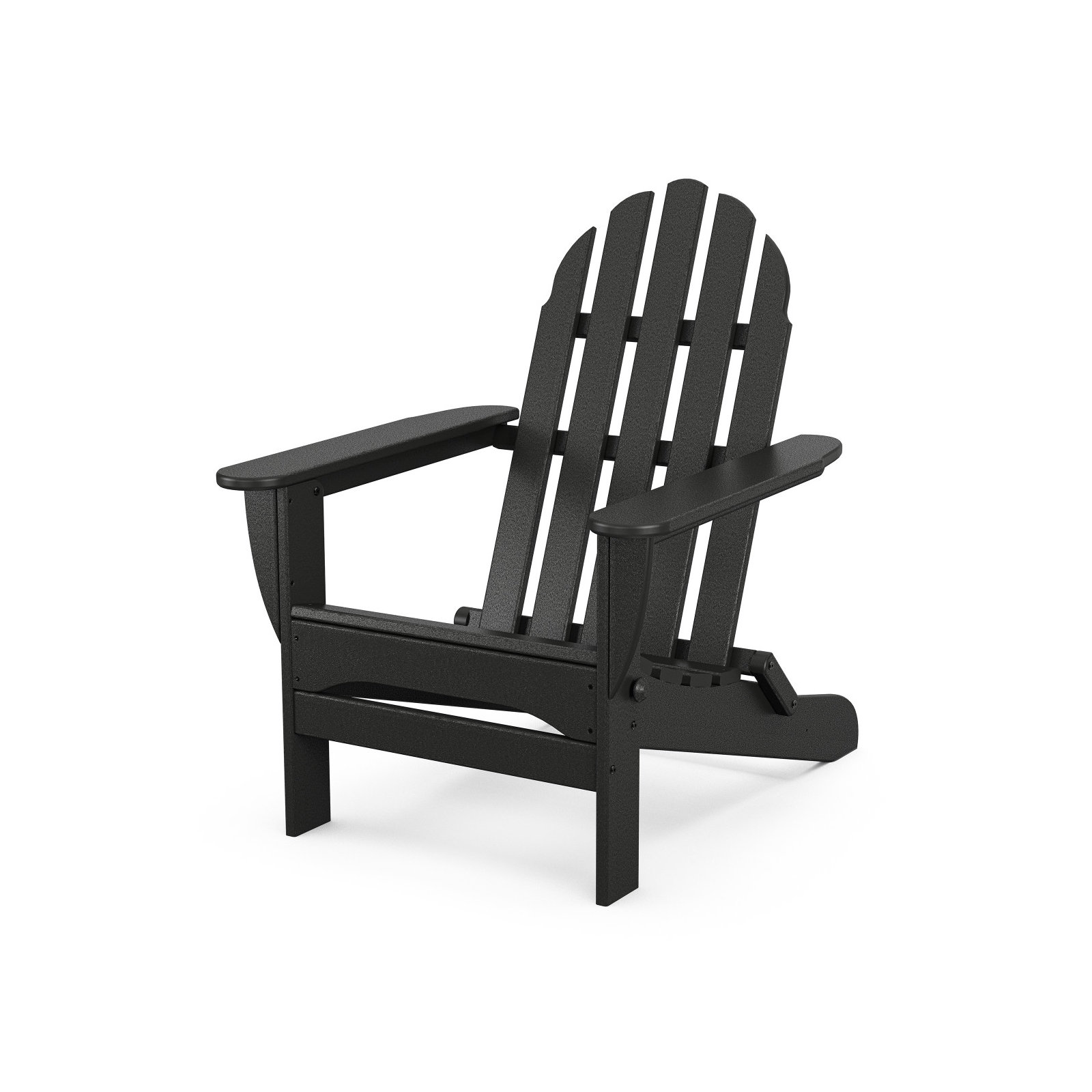 POLYWOOD Classic Adirondack Folding Adirondack Chair, Black