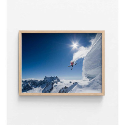 «Freestyle Skier», reproduction de photographie - mouvement dynamique, montagnes enneigées