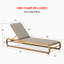  Chaise longue d'extérieur avec coussin et chaises longues en aluminium
