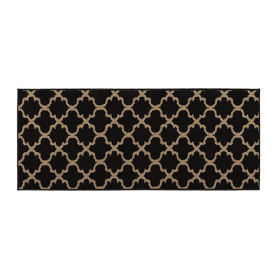 Tapis de cuisine en laine effet arabesque