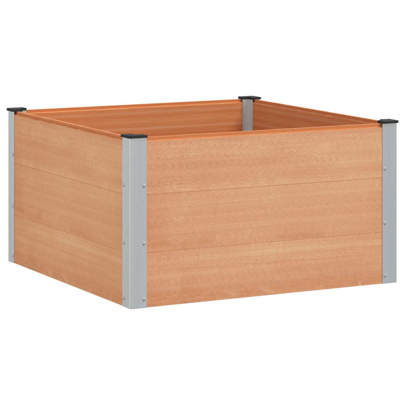 Planter, 54cm H x 100cm W x 100cm D, Brown