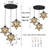 3-light Glam Chandelier With Glass Star-683306272-690796400