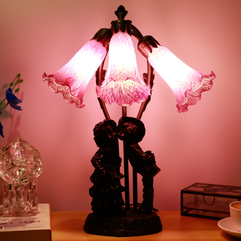 Amena Resin Desk Lamp, Purple
