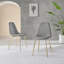 Corova Faux Leather Modern Dining Chairs with Metal Tapered Legs & Diamond Stitching-1219266981-1219215385