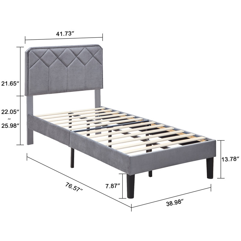 Boncile Metal Piece Bedroom Set, Twin, Gray