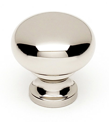 Poignée champignon, Nickel poli, H 0,875 po x l 0,875 po x P 0,75 po