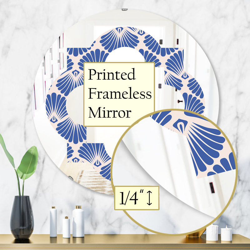 Miroir mural éclectique Quatrefoil Waves, H 31,5 po x l po