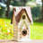 Strader Distressed Solid Wood Villa Decorative Outdoor Garden Birdhouse-1569988187