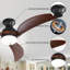 52 Inch Modern Ceiling Fan With 3 Colour Dimmable Solid Wood  Blades Remote Control Reversible DC Motor For Bedroom-1160532323
