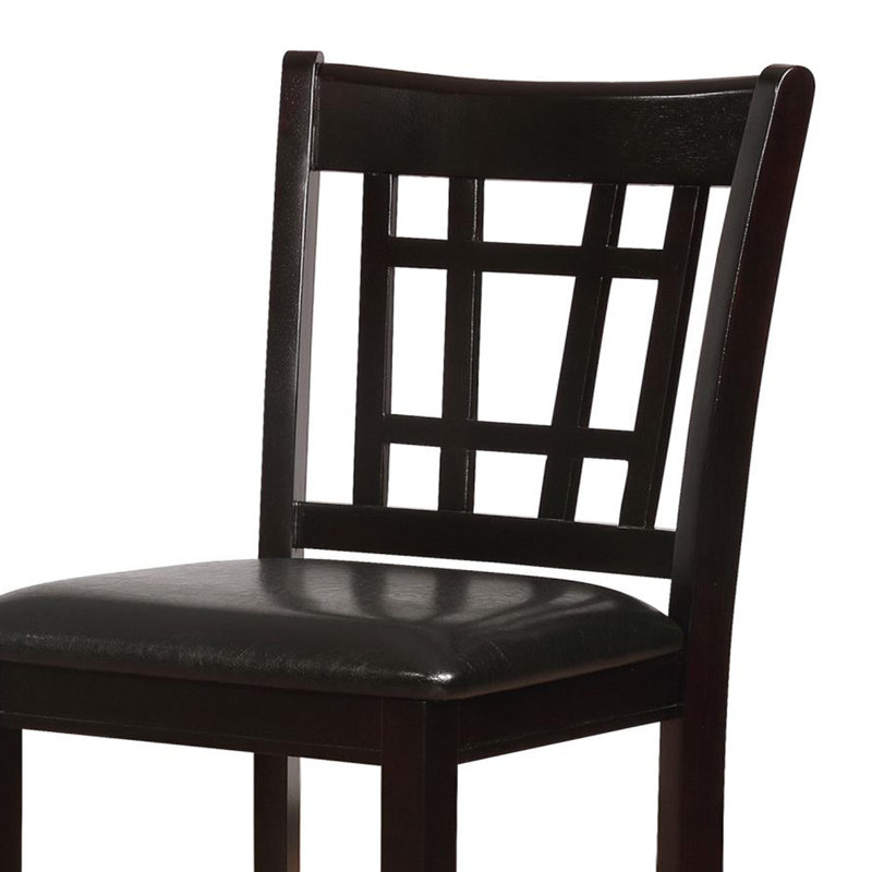 Phara Solid Wood Counter Stool, Black, Black