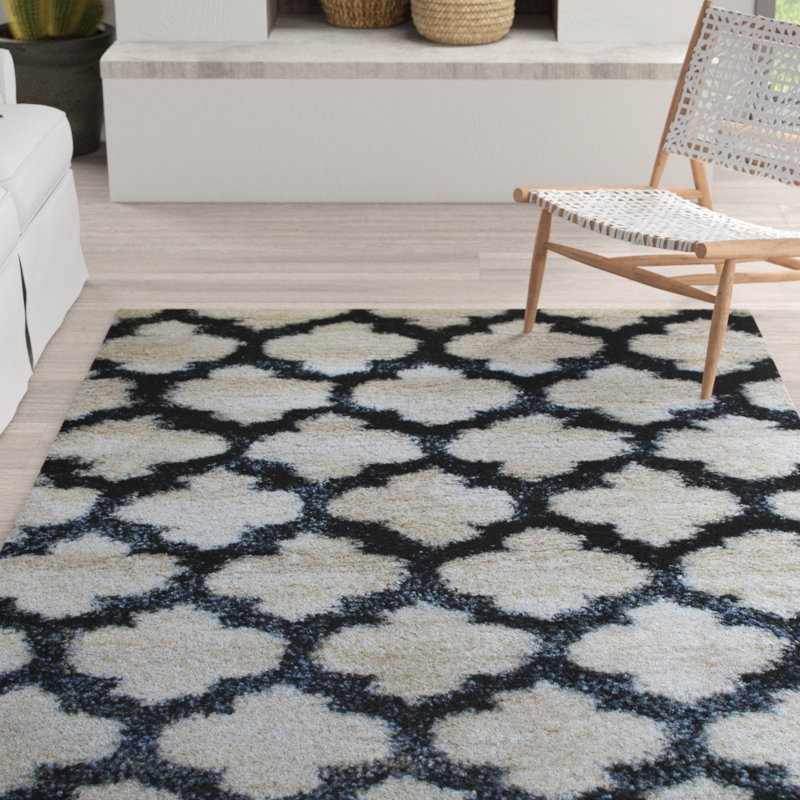 Dashwood Geometric Hand Hooked Area Rug, Rectangle 120 x 170cm