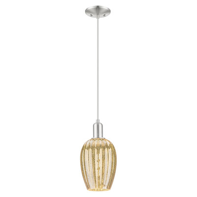 Downtown Urban - Preston - 1 Light 6" Flute Shade Cord Hung Mini Pendant