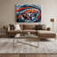 Art sportif sur toile gris