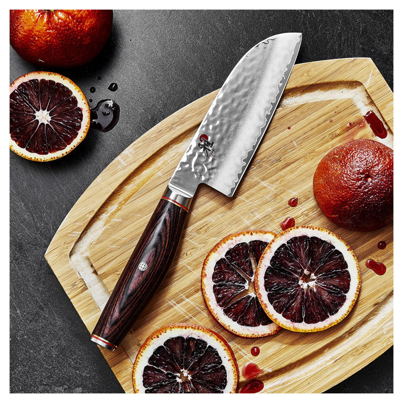 Miyabi Artisan 5.5-inch Stainless Steel Santoku Knife with Rosewood Handle