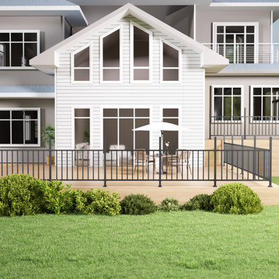 2-Pack Galvanized Steel Matte Black Deck Balusters