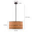 Lustre tambour en rotin 4 lumières Caong