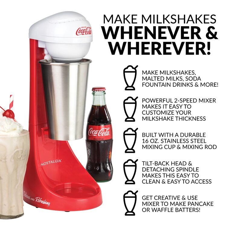 Classic Milkshake Maker, Stainless Steel Double Head 2-Speed