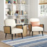 Fauteuil Sonnet avec base en bois