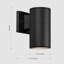 Applique murale cylindrique noire en aluminium Eghil