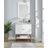 Kleier 30" Genuine Marble Top, Steel And Glass Base Vanity-83630222