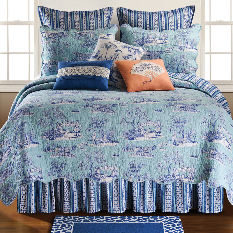 Colonial Williamsburg Hampstead Stripes Bed Skirt, King