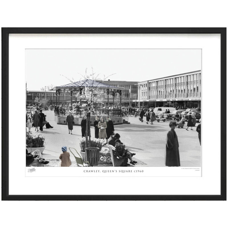 Crawley, Queen's Square C1960 by Francis Frith - Single Picture Frame Print, 28cm H x 36cm W x 2.3cm D