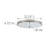 32 Inch LED 48W Oval ceiling light, with brush nickel iron fixture and white acrylic shade, bedroom, kitchen, hall-337299778