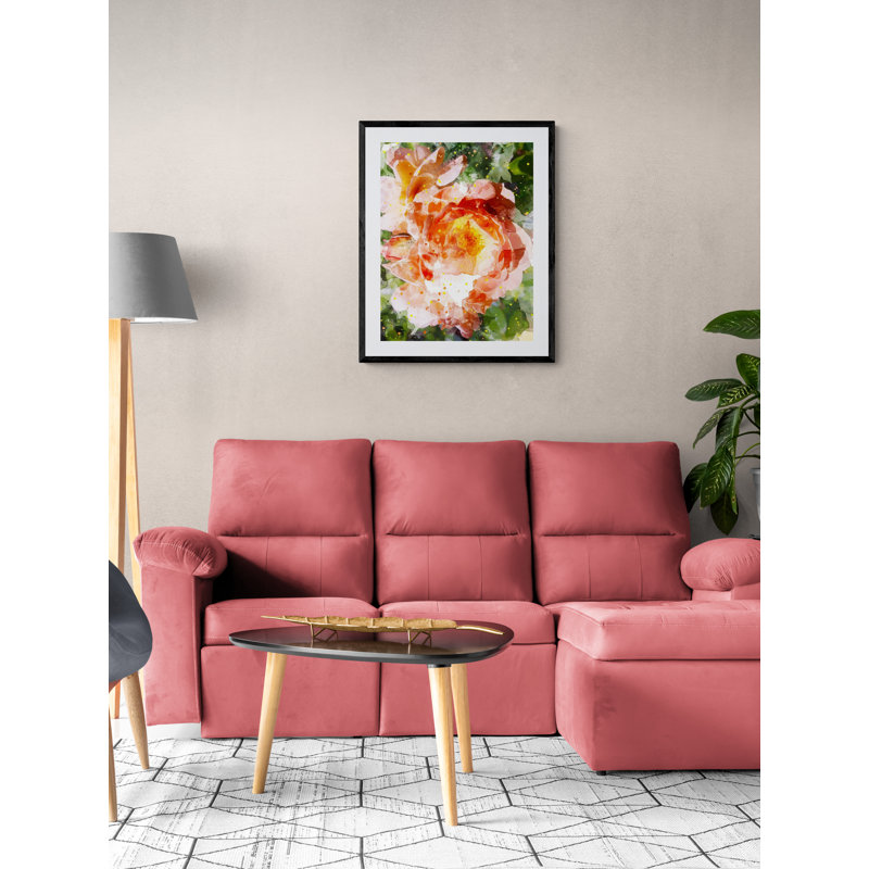 Floral 0439 Print by Chamira Young, Black Framed Paper, 31.25" H x 25.25" W