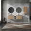 Meuble-lavabo mural 60 po avec lavabo et armoire latérale 60 po, portes à fermeture en douceur, 00112Imox1-0624