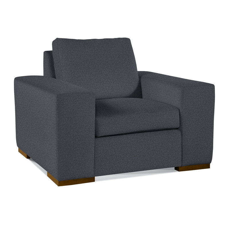 Memphis Armchair, Green Performance Fabric; 0851-54, Havana