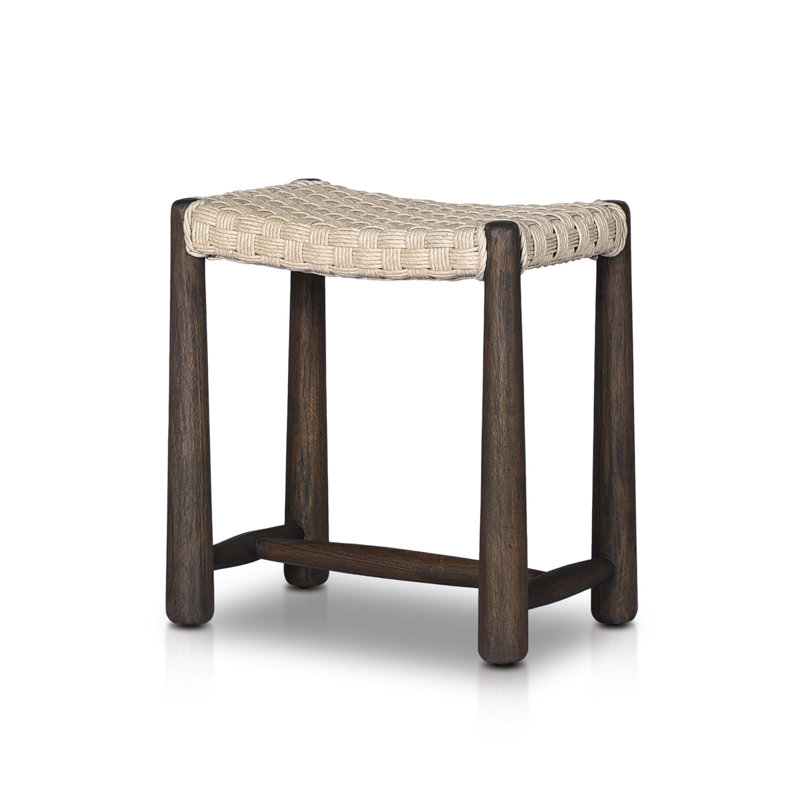 Savio Outdoor Stool, Vintage White