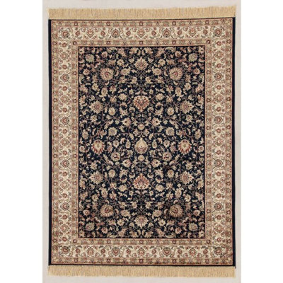 Evangelina Rectangle 160 cm x 230 cm Oriental Hand Hooked Area Rug