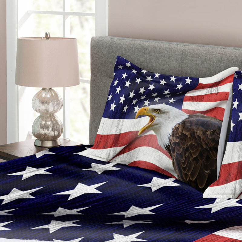 No Pattern Bedspread with Pillow Shams Included, 220 x 264 cm