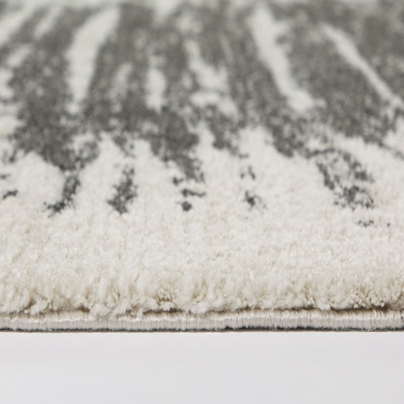 Axl Charcoal Contemporary Abstract Area Rug, 5'3" x 7'