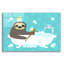 «Scrubding Sloth» par Nancy Lee, verre acrylique Wal Art-1681795480