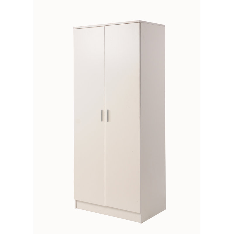 Deanda 2 Door Manufactured Wood Wardrobe, White